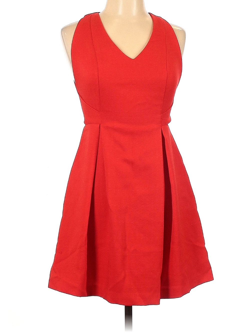 C. Luce Red Open Back Skater Dress Fit Flare Cocktail Wedding Guest M